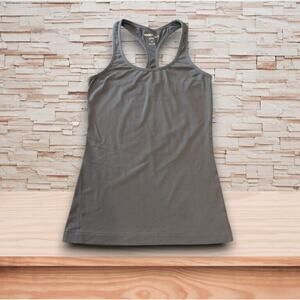 Yogasmoga Yoga Smoga Racerback Tank Top Gray Women's Size 6 EUC